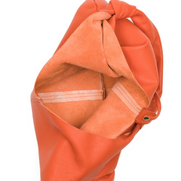 NWT VIOLA CASTELLANI Made In Italy Leather Slouchy Hobo With Knots - Picture 4 of 11